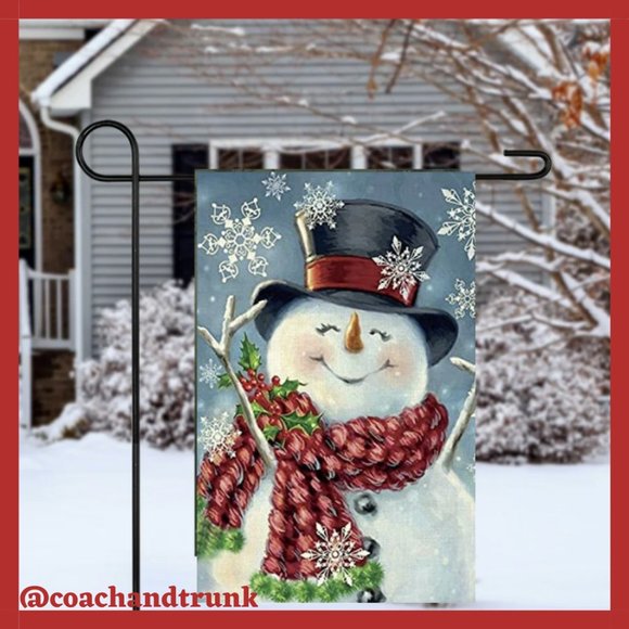 Double Sided Colorful Adorable Snow Person Medium Weight Material - Picture 1 of 4